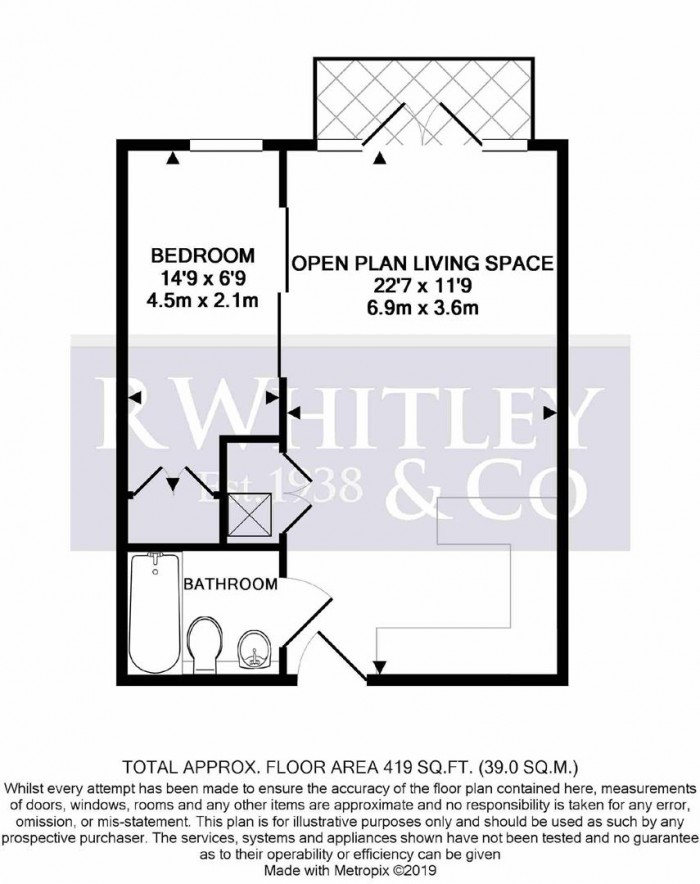 Floorplan for Park Lodge Avenue, West Drayton