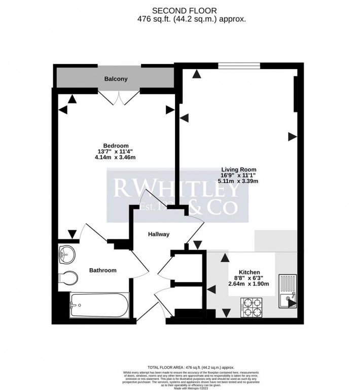 Floorplan for Zeus Court, Yiewsley, West Drayton