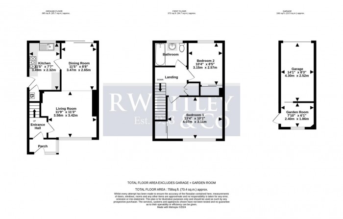 Floorplan for Keats Way, West Drayton