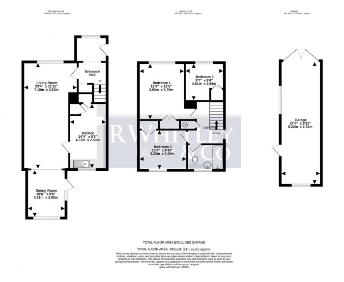 Floorplan for Keats Way, West Drayton